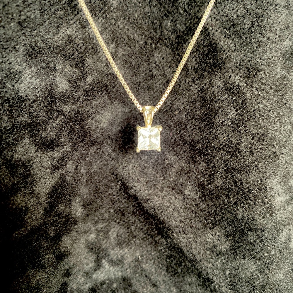 Square CZ necklace